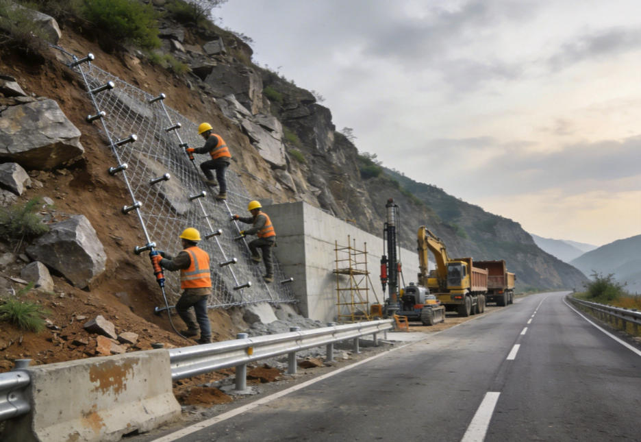罗湖公路道路护坡